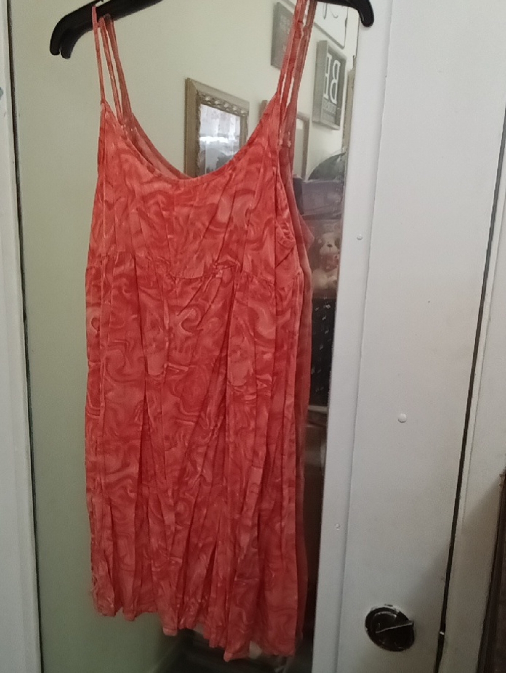 Women's Wild Fable Coral Tie-Dye Tank DRESS With Pockets